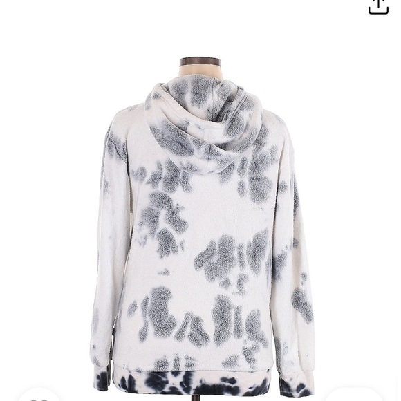 Fear Tie Dye Pullover Size M Silver (White Grey) - Picture 2 of 8